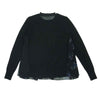 Sacai サカイ 17AW 17-03363 バックプリーツ 花柄 ドッキング ニット カットソー 中国製 ブラック系【中古】