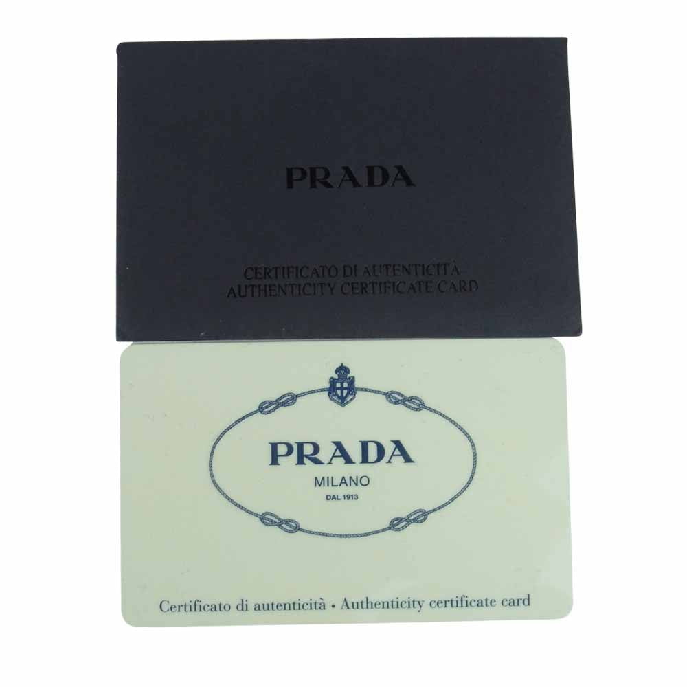 PRADA プラダ BR1977 ANTIK INSIDE BA ロゴプレート レザー ハンドバッグ イタリア製 ブラウン系【中古】