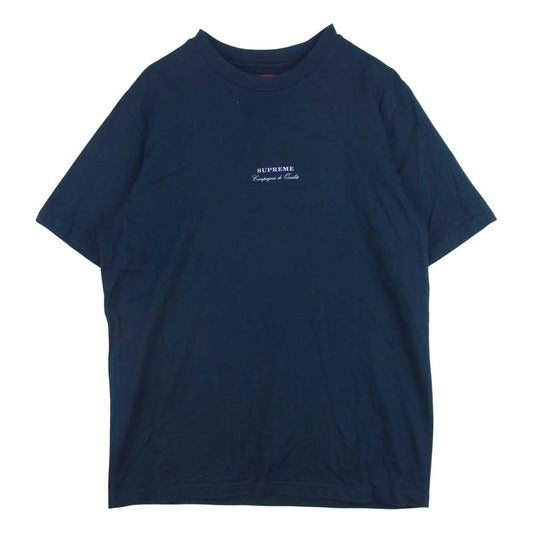 Supreme シュプリーム 19SS Qualite Tee カリテ ロゴ 半袖 Tシャツ コットン 中国製 ネイビー系 S【中古】