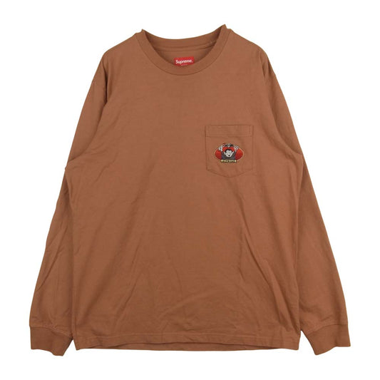 Supreme シュプリーム 21SS Vampire Boy L/S Tee ヴァンパイア ボーイ 長袖 Tシャツ コットン 中国製 ブラウン系 S【中古】
