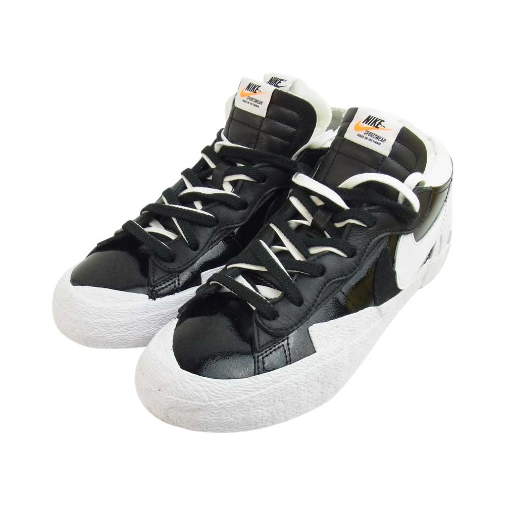 Sacai サカイ DM6443-001 Nike BLAZER LOW BLACK PATENT LEATHER ブレーザー ロー ブラック系 ホワイト系 27cm【美品】【中古】
