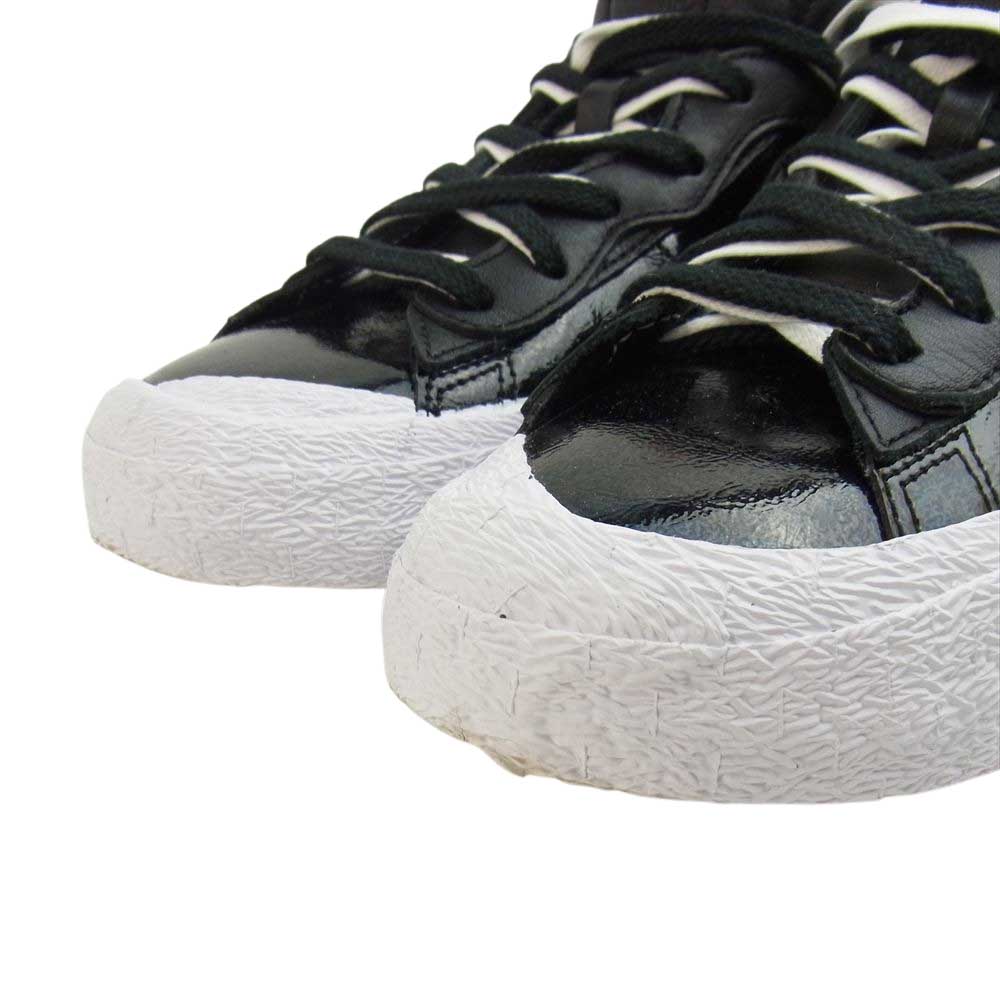Sacai サカイ DM6443-001 Nike BLAZER LOW BLACK PATENT LEATHER ブレーザー ロー ブラック系 ホワイト系 27cm【美品】【中古】