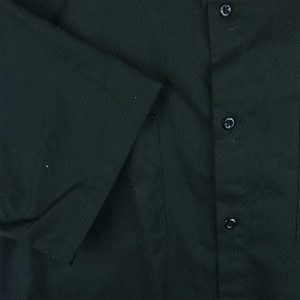 WACKO MARIA ワコマリア ワッペン ワーク 半袖 シャツ コットン 日本製 ブラック系 L【中古】