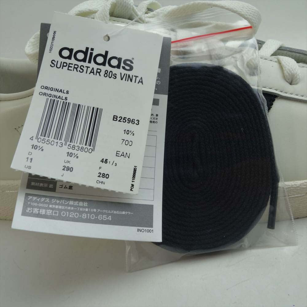 adidas アディダス B25963 オリジナルス SUPERSTAR 80s VINTAGE DX スーパースター80s デラックス スニーカー ホワイト系 29cm【新古品】【未使用】【中古】
