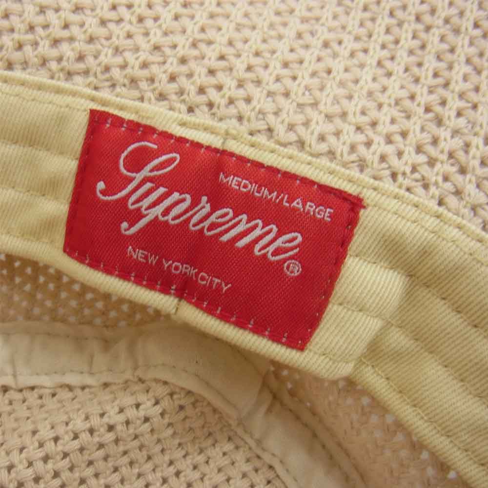 Supreme シュプリーム 21SS string crusher ストリング クラッシャー ハット ベージュ系 M/L【極上美品】【中古】