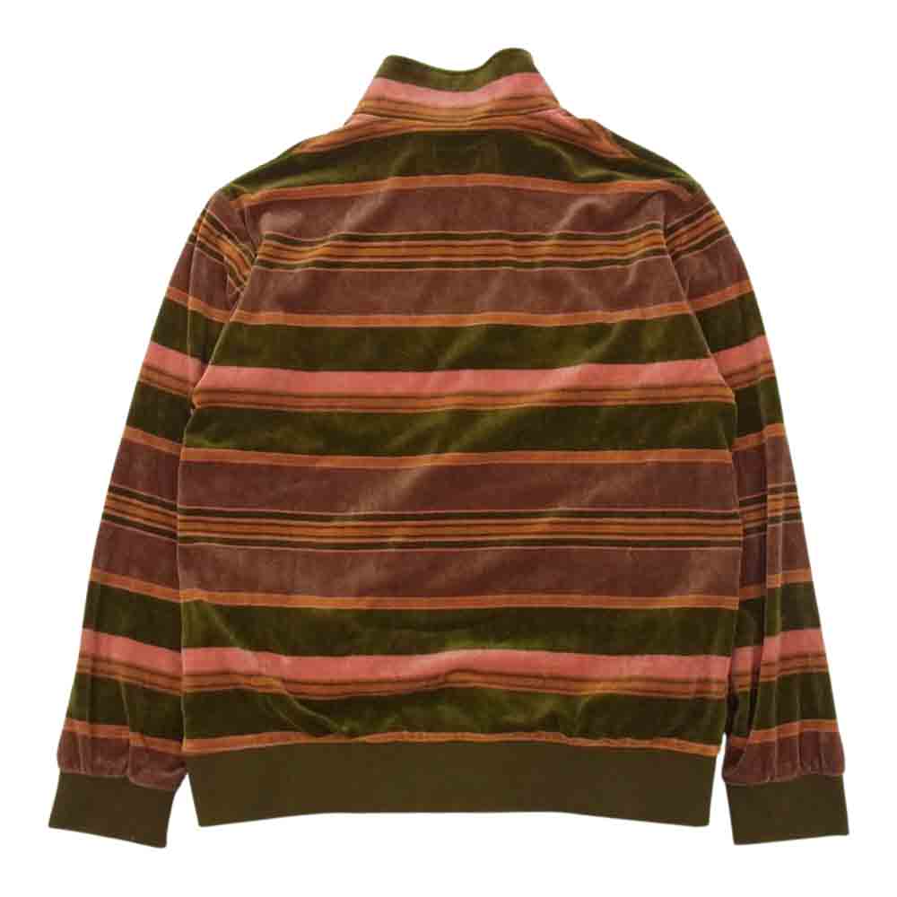 Supreme シュプリーム 20AW stripe velour half zip pullover 