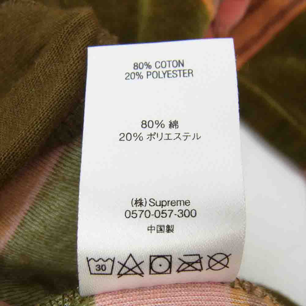 Supreme シュプリーム 20AW stripe velour half zip pullover ストライプ ベロア ハーフジップ プルオーバー カットソー マルチカラー系 M【中古】