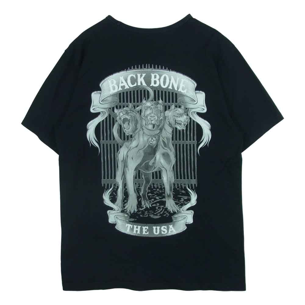 BACKBONE バックボーン 18SS 18SS-C100 YEAR OF THE CERBERUS PRINT T-SHIRT ケルベロス プリント 半袖 Tシャツ ブラック系 M【中古】