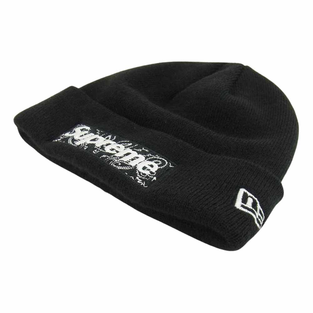 Supreme シュプリーム × New Era 19AW Bandana Box Logo Beanie ニューエラ バンダナ ボックスロゴ ビーニー ニット帽 ブラック系【中古】
