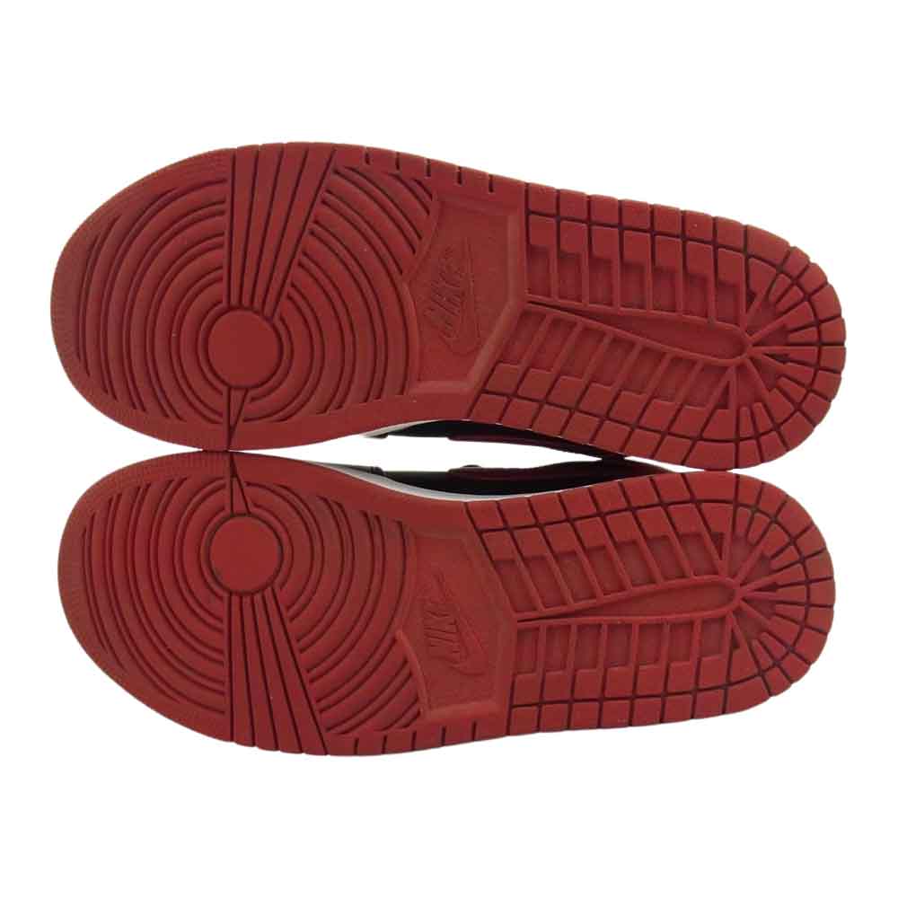 NIKE ナイキ 554724 074 AIR JORDAN 1 BRED TOE エア ジョーダン 1 ミッド ブレッドトゥ スニーカー ブラック系 レッド系 27cm【美品】【中古】
