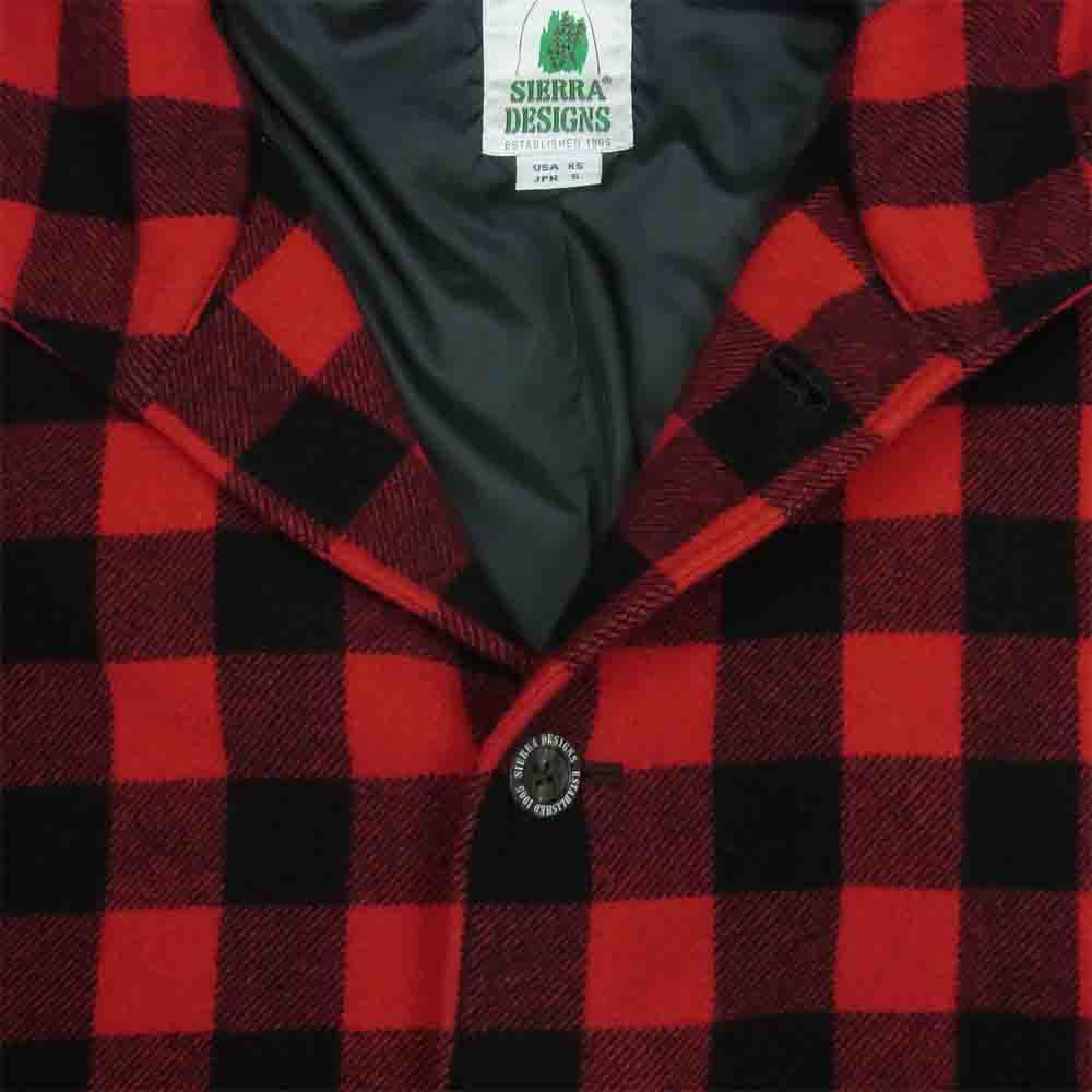 SIERRA DESIGNS シエラデザイン MILL VALLEY WOOL JACKET ミルバレー ウール ジャケット バッファロー チェック ジャケット レッド系 ブラック系 S【美品】【中古】