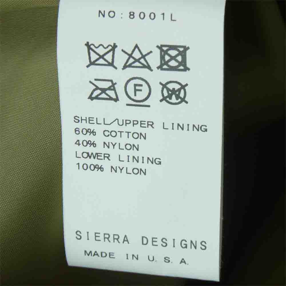 SIERRA DESIGNS シエラデザイン 8001L USA製 60/40 SHORT PARKA ショート マウンテン パーカー ジャケット カーキ系 XS【美品】【中古】