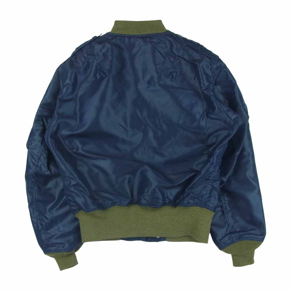 TOY'S McCOY トイズマッコイ TYPE L-2A GREEN RIBBED フライト ミリタリー ジャケット グリーン リブ ネイビー系 34【美品】【中古】
