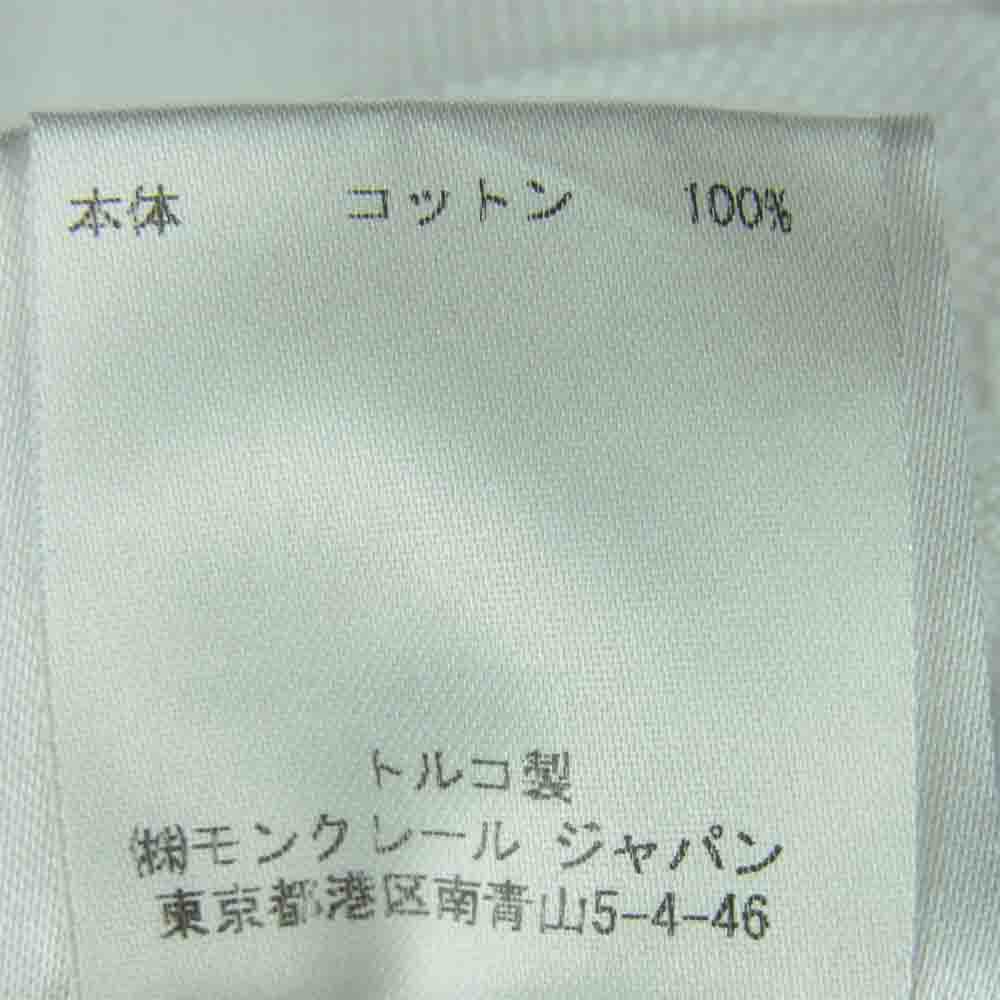 MONCLER モンクレール maglia polo ロゴ ワッペン ポロ シャツ トルコ製 ホワイト系 S【中古】