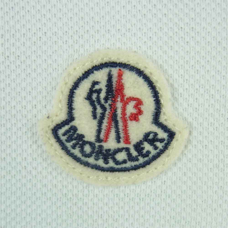 MONCLER モンクレール maglia polo ロゴ ワッペン ポロ シャツ トルコ製 ホワイト系 S【中古】