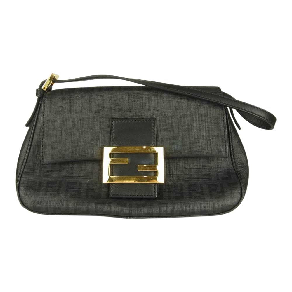 FENDI フェンディ MINI MAMMA マンマ ズッキーノ ミニ バッグ ブラック系【中古】