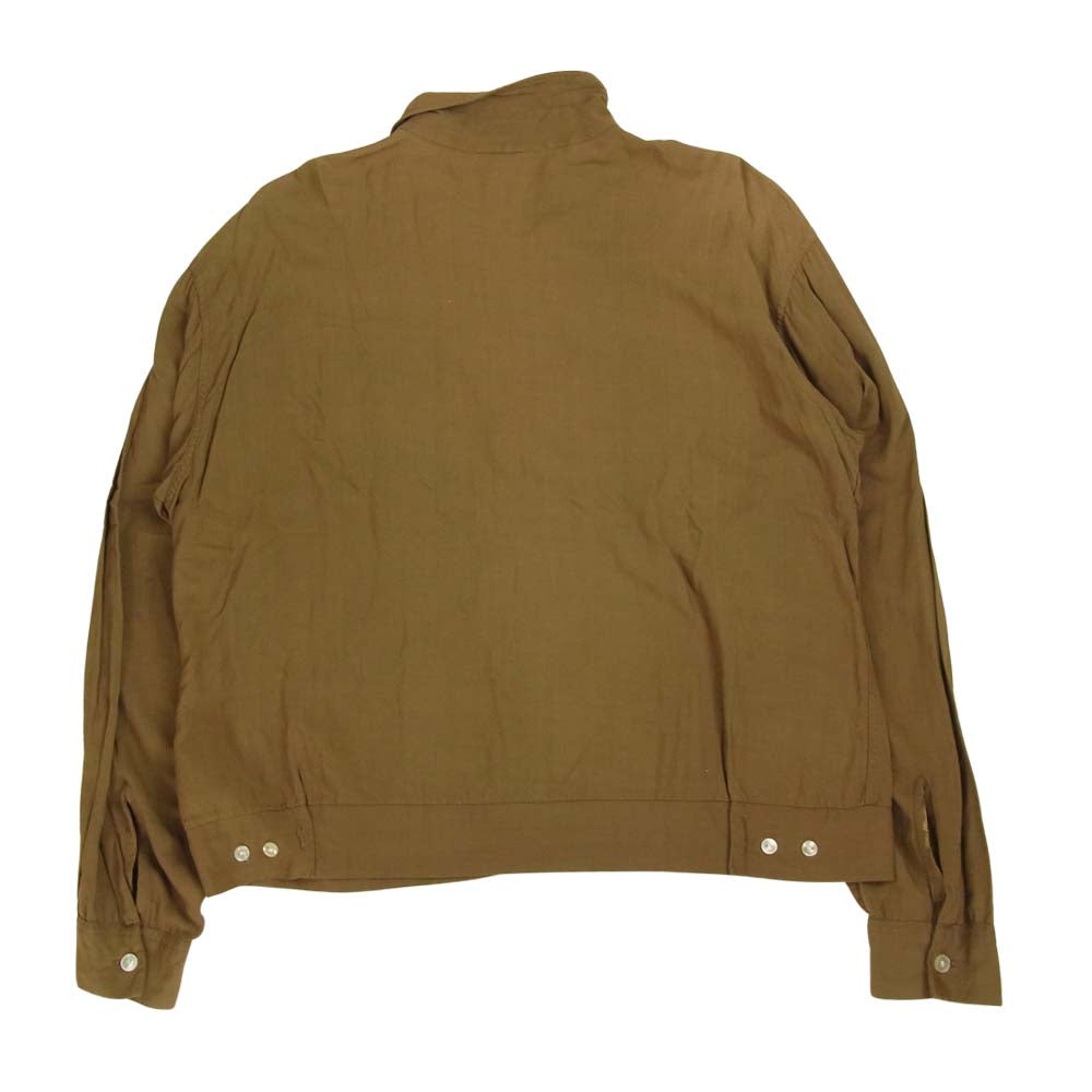 トロイクラフト ヴィンテージ 切替え シャツ ジャケット ブラウン系 L【中古】