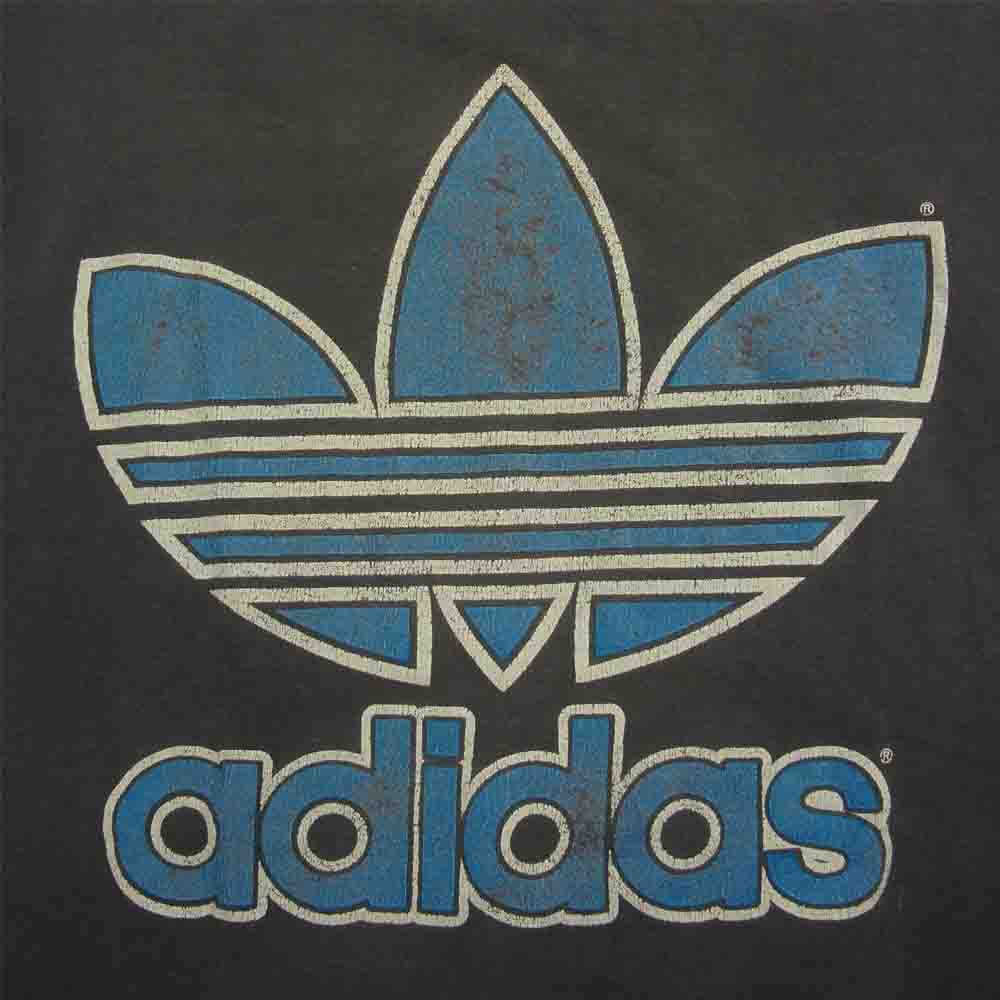 adidas アディダス ヴィンテージ USA製 80s ロゴプリント Tシャツ グレー系 M【中古】