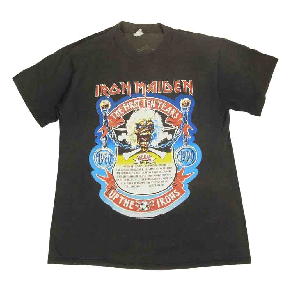 アイアン メイデン ヴィンテージ 90s 1990 ツアーTシャツ ロックTシャツ バンドTシャツ ブラック系【中古】