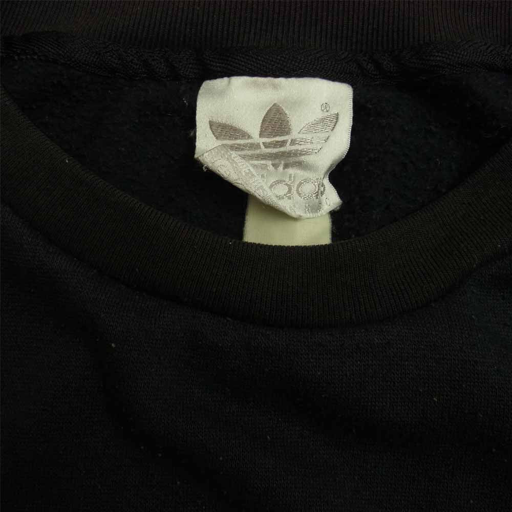 adidas アディダス ヴィンテージ 80s 90s 銀タグ クルー スウェット ブラック系【中古】