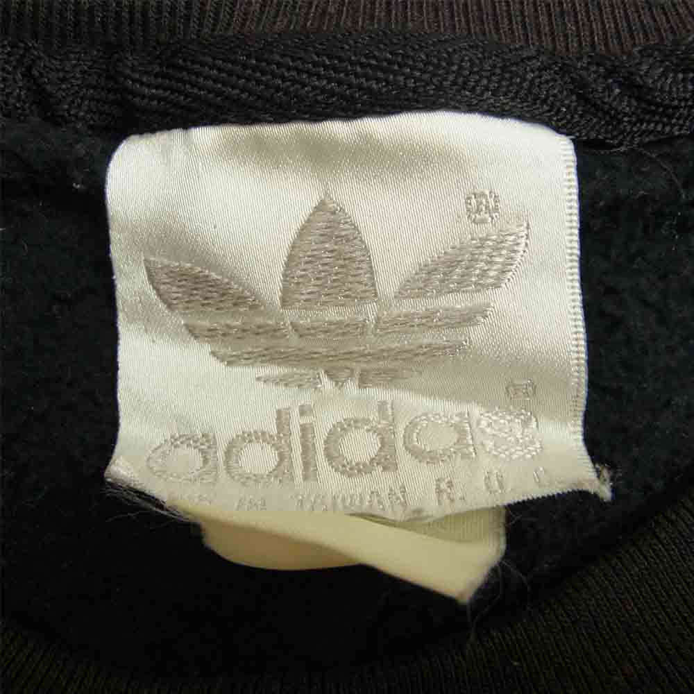 adidas アディダス ヴィンテージ 80s 90s 銀タグ クルー スウェット ブラック系【中古】