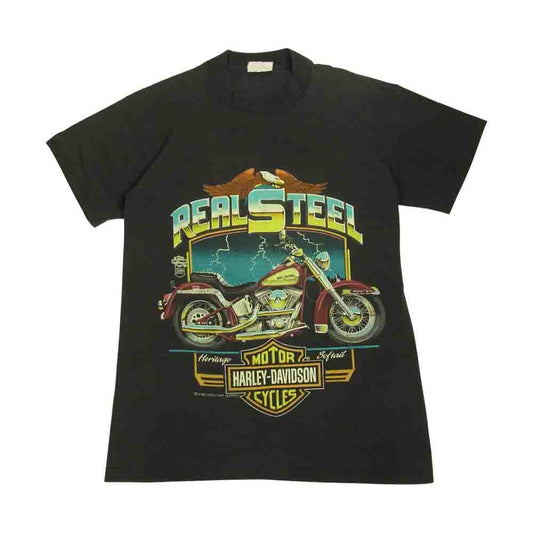 HARLEY DAVIDSON ハーレーダビッドソン ヴィンテージ 80s 1983 プリント Tシャツ ブラック系 L【中古】