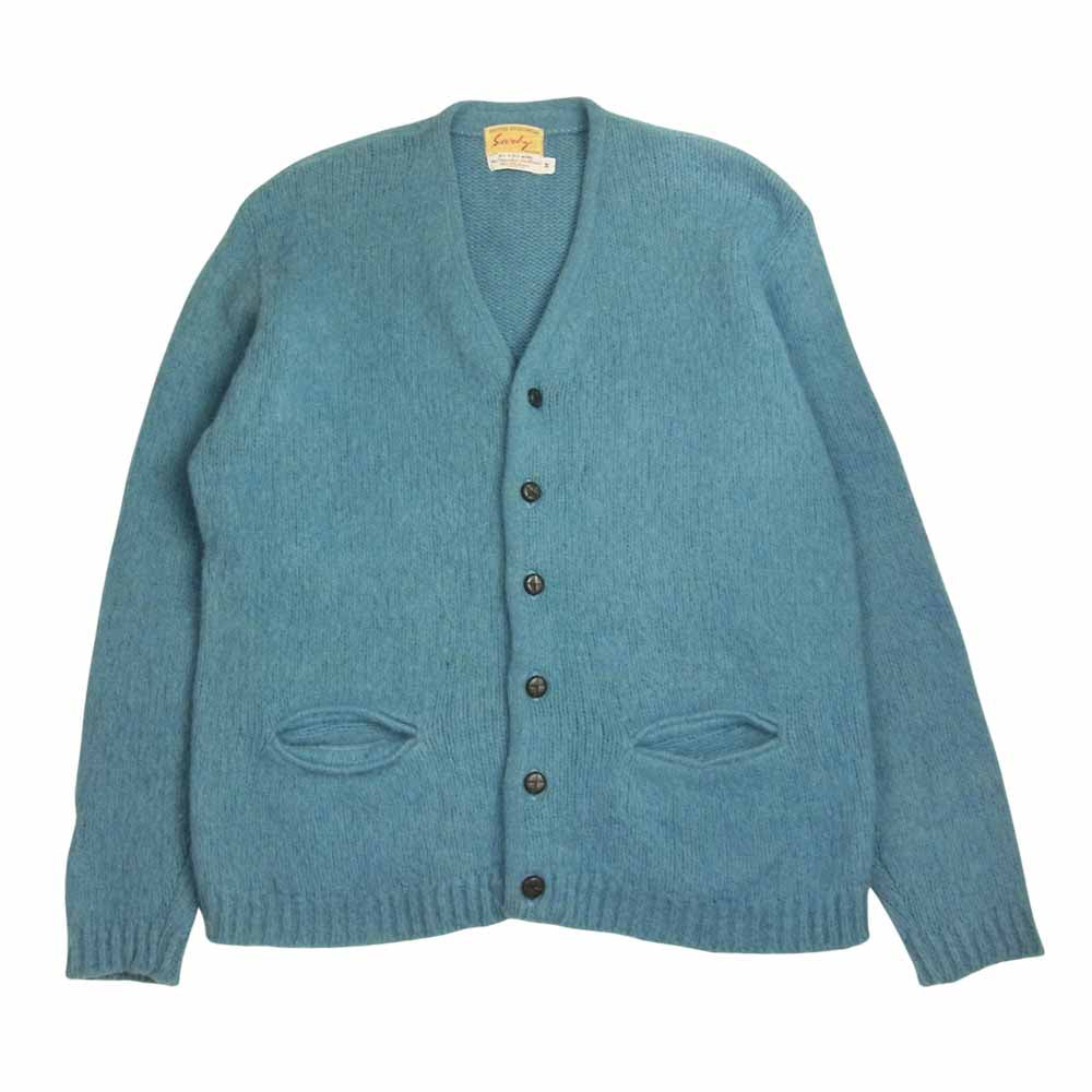 SARBY ビンテージ USA製 50s 60s モヘア ウール カーディガン グリーン系 M【中古】