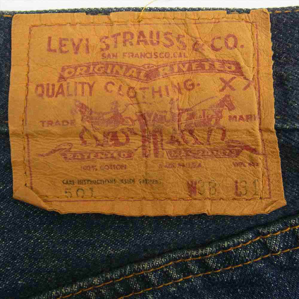 Levi's リーバイス ヴィンテージ オリジナル 501 66前期 スモールe デニム パンツ インディゴブルー系 38【中古】