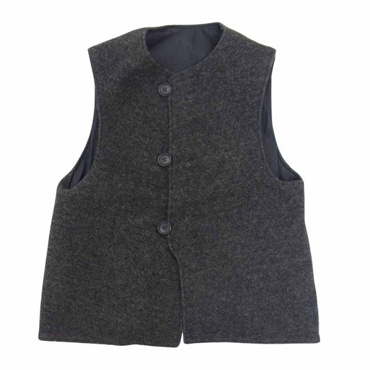 Engineered Garments エンジニアードガーメンツ Over Vest コットンリネン ウール リバーシブル オーバー ベスト グレー系 S【中古】