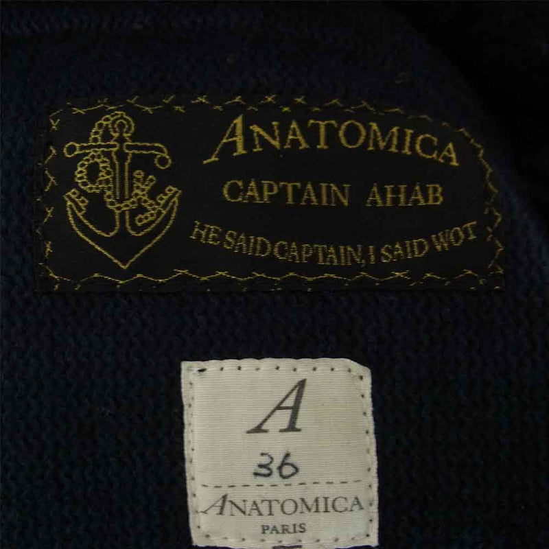 ANATOMICA アナトミカ 530-452-09 13 STAR PEA COAT 10ボタン ウール ピーコート ネイビー系 36【中古】