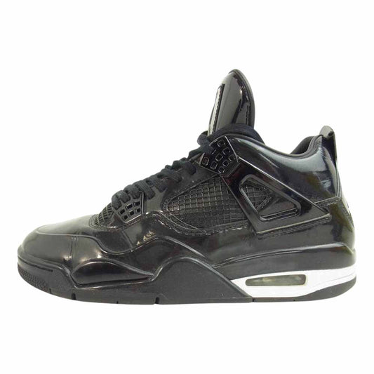 NIKE AIR JORDAN ナイキ ジョーダン 719864-010 11 LAB 4 パテント レザー スニーカー ブラック系 26cm【中古】