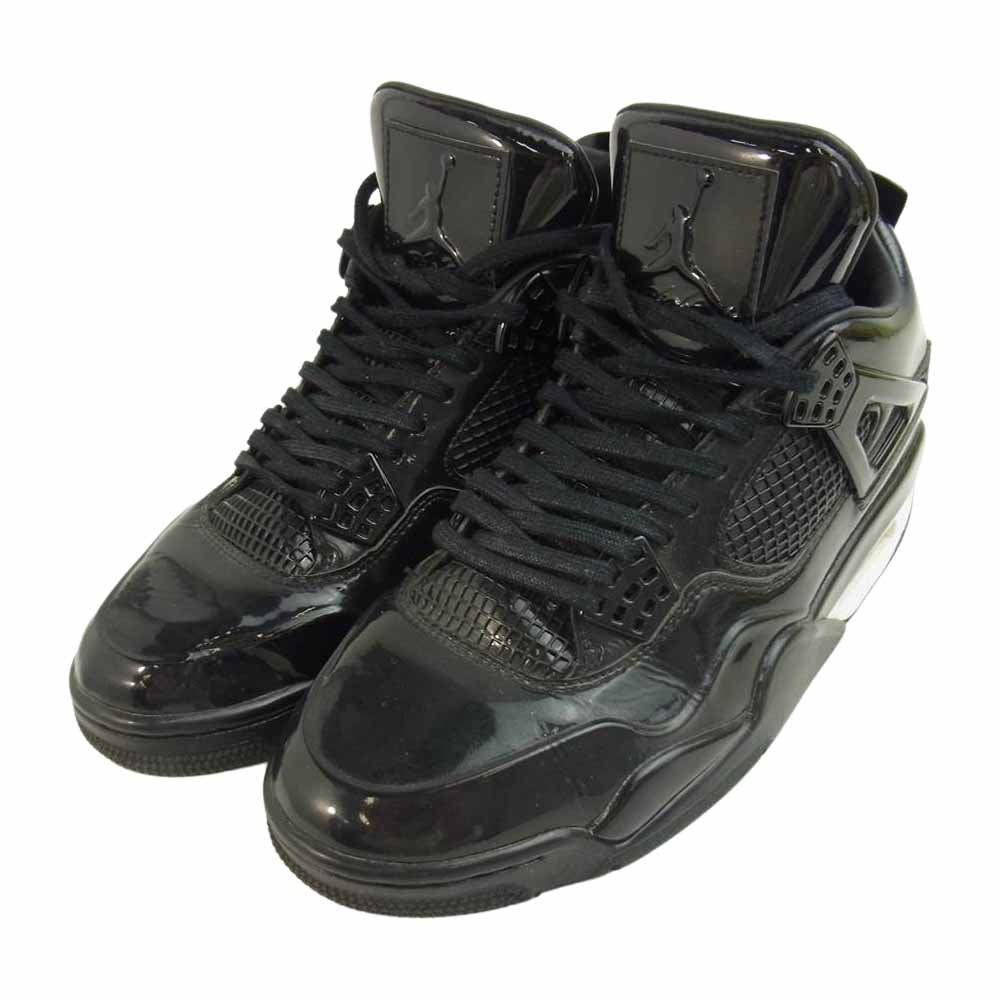 NIKE AIR JORDAN ナイキ ジョーダン 719864-010 11 LAB 4 パテント レザー スニーカー ブラック系 26cm【中古】