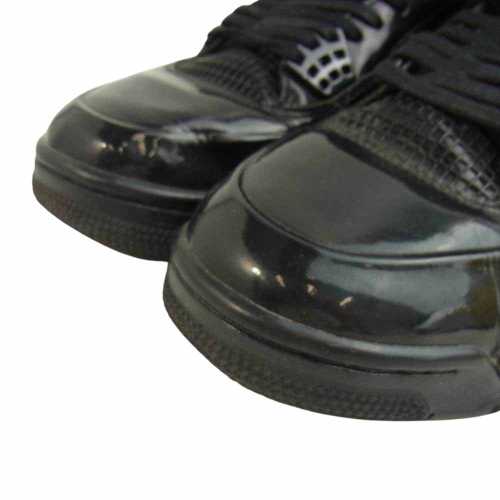 NIKE AIR JORDAN ナイキ ジョーダン 719864-010 11 LAB 4 パテント レザー スニーカー ブラック系 26cm【中古】