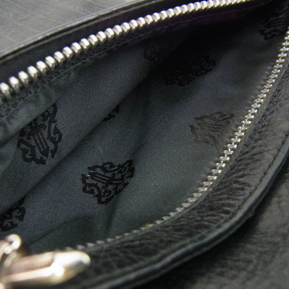 CHROME HEARTS クロムハーツ（原本無） WAVE WALLET ウェーブウォレット クロスボール ボタン ブラック系【中古】