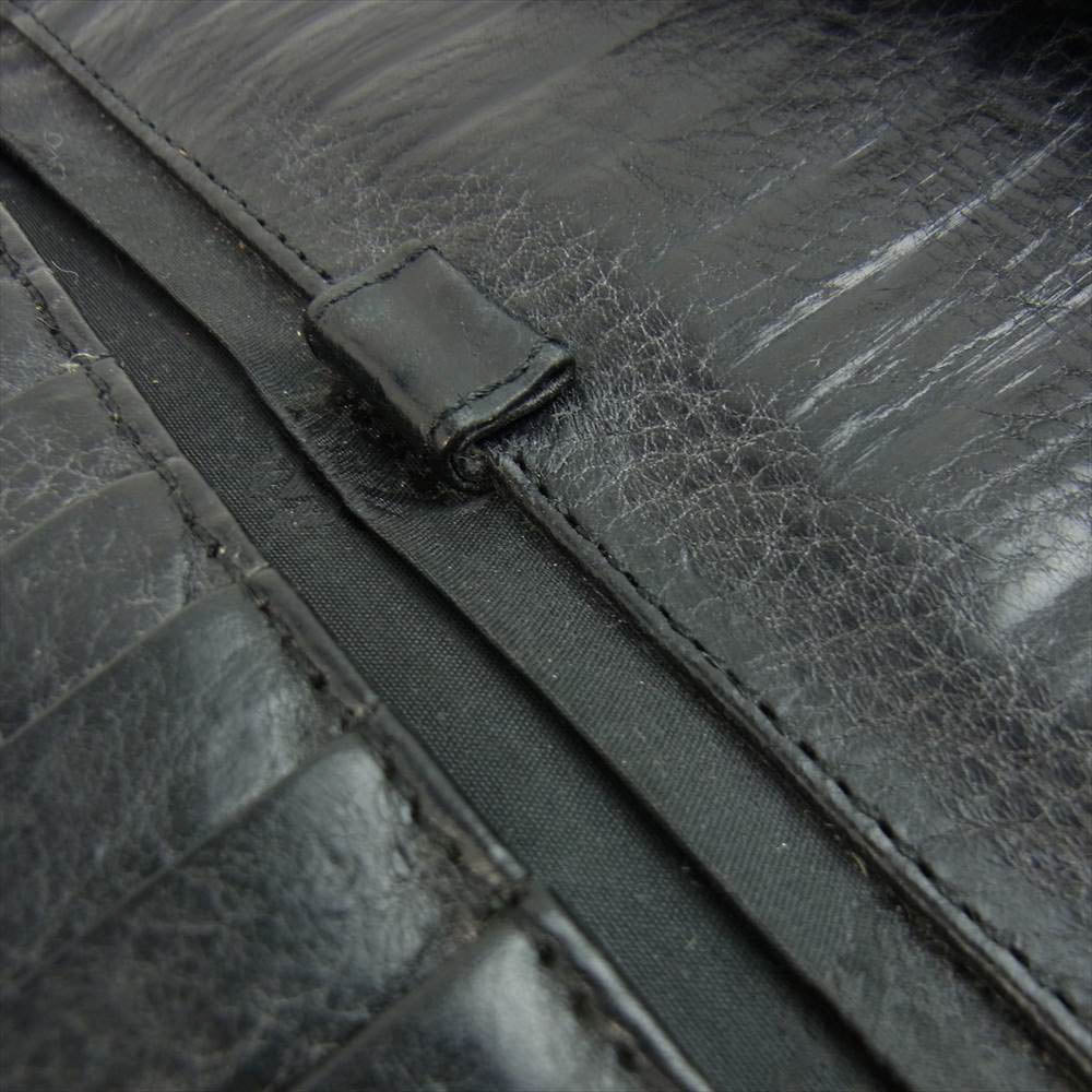 CHROME HEARTS クロムハーツ（原本無） WAVE WALLET ウェーブウォレット クロスボール ボタン ブラック系【中古】