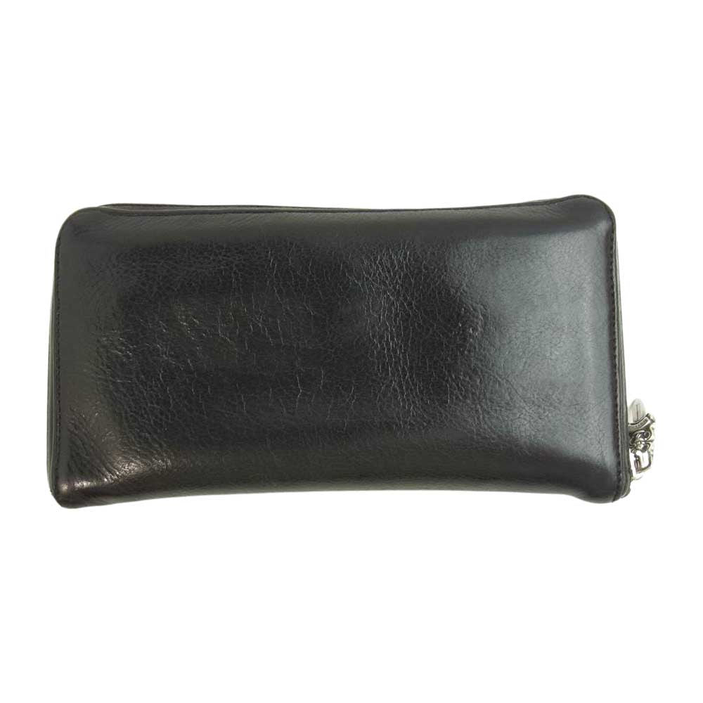CHROME HEARTS クロムハーツ（原本無） REC F ZIP ジップ プレーン ウォレット ブラック系【中古】