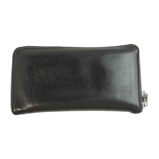 CHROME HEARTS クロムハーツ（原本無） REC F ZIP ジップ プレーン ウォレット ブラック系【中古】