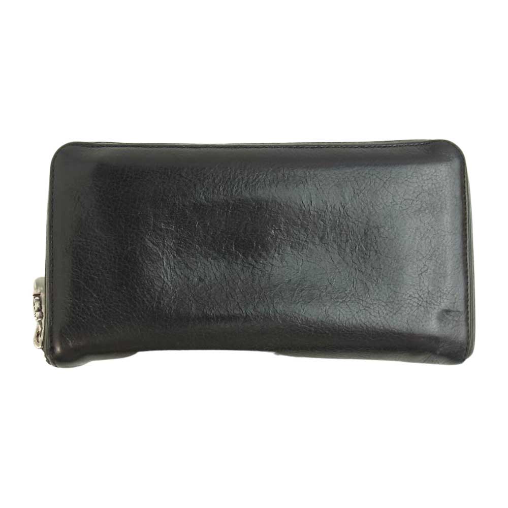 CHROME HEARTS クロムハーツ（原本無） REC F ZIP ジップ プレーン ウォレット ブラック系【中古】