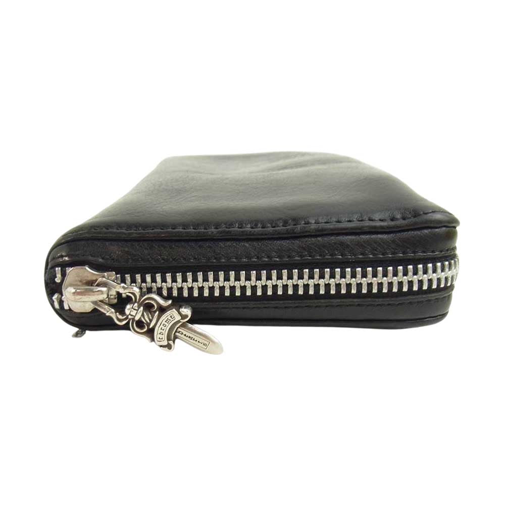 CHROME HEARTS クロムハーツ（原本無） REC F ZIP ジップ プレーン ウォレット ブラック系【中古】