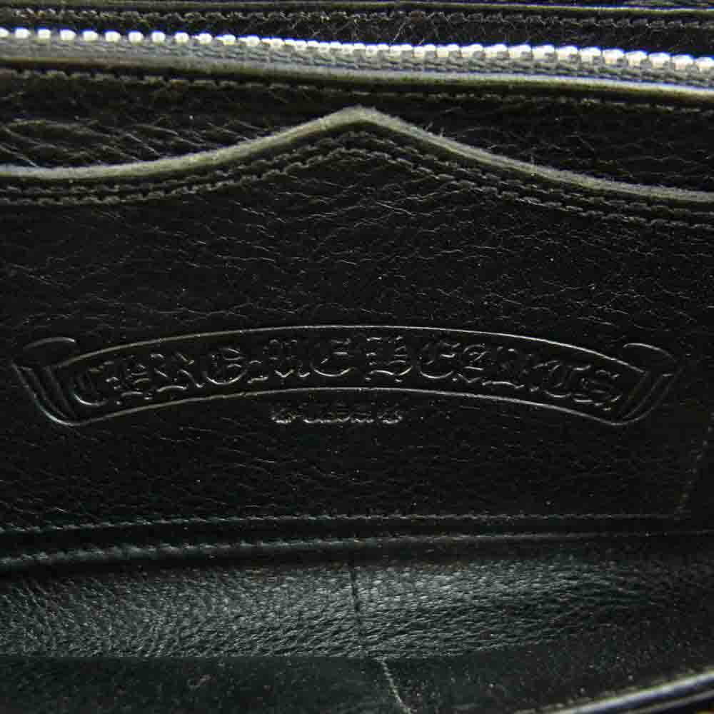 CHROME HEARTS クロムハーツ（原本無） REC F ZIP ジップ プレーン ウォレット ブラック系【中古】