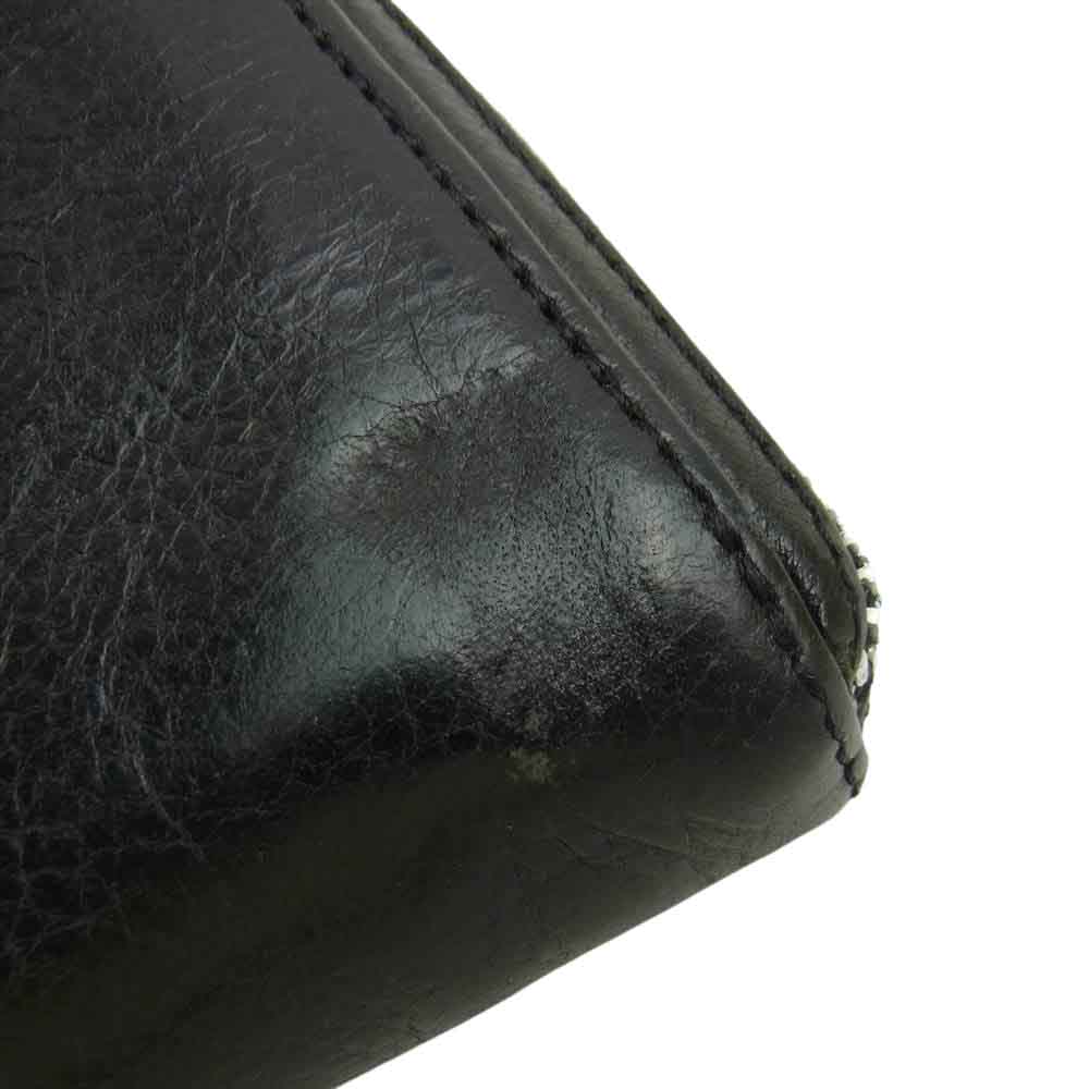 CHROME HEARTS クロムハーツ（原本無） REC F ZIP ジップ プレーン ウォレット ブラック系【中古】