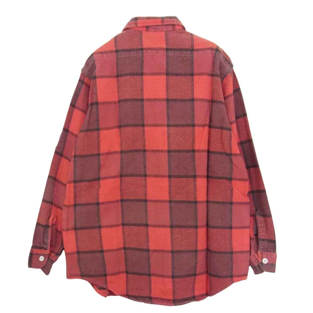 BIG MAC ビッグマック 70'S JC PENNEY ネル チェック シャツ レッド系 M【中古】