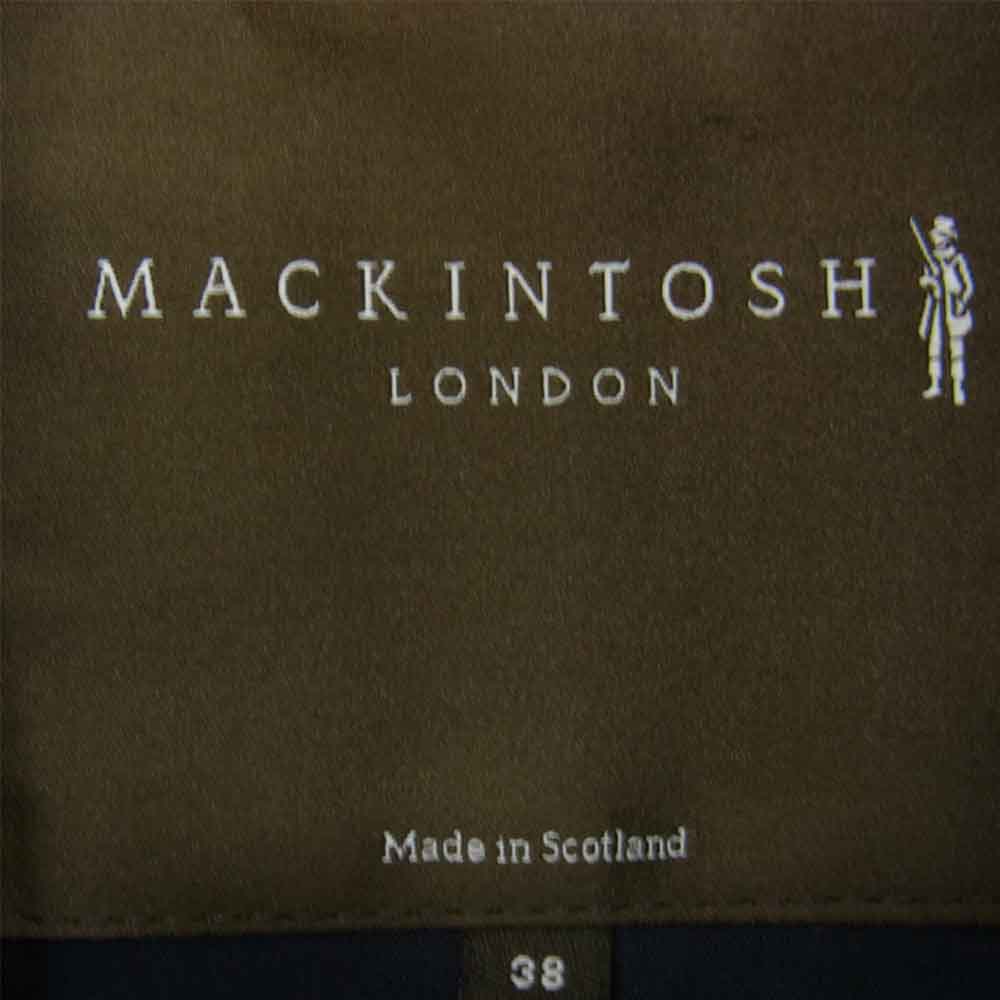Mackintosh マッキントッシュ 英国製 DUNKELD デニム ダンケルド ゴム引き ステンカラーコート ネイビー系 38【中古】