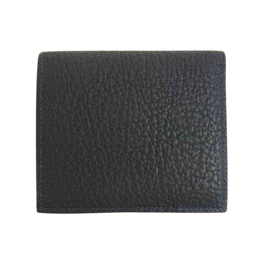 MAISON TAKUYA メゾンタクヤ CPWC2 GS11LM03 Compact Wallet w/ Coin Case German Shrunken Calf×Lamb シュランケンカーフ ラム コンパクトウォレット ネイビー系【新古品】【未使用】【中古】