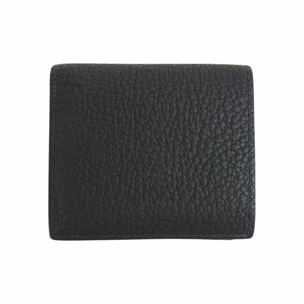 MAISON TAKUYA メゾンタクヤ CPWC2 GS11LM03 Compact Wallet w/ Coin Case German Shrunken Calf×Lamb シュランケンカーフ ラム コンパクトウォレット ネイビー系【新古品】【未使用】【中古】