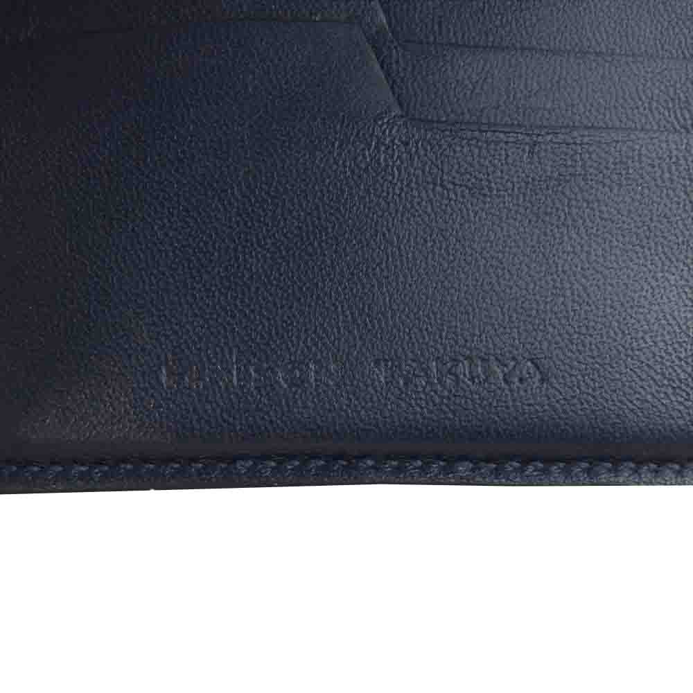 MAISON TAKUYA メゾンタクヤ CPWC2 GS11LM03 Compact Wallet w/ Coin Case German Shrunken Calf×Lamb シュランケンカーフ ラム コンパクトウォレット ネイビー系【新古品】【未使用】【中古】