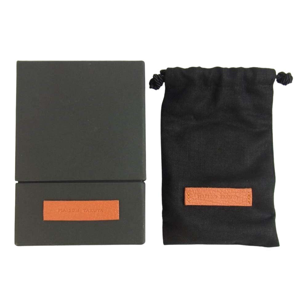 MAISON TAKUYA メゾンタクヤ CPWC2 GS11LM03 Compact Wallet w/ Coin Case German Shrunken Calf×Lamb シュランケンカーフ ラム コンパクトウォレット ネイビー系【新古品】【未使用】【中古】