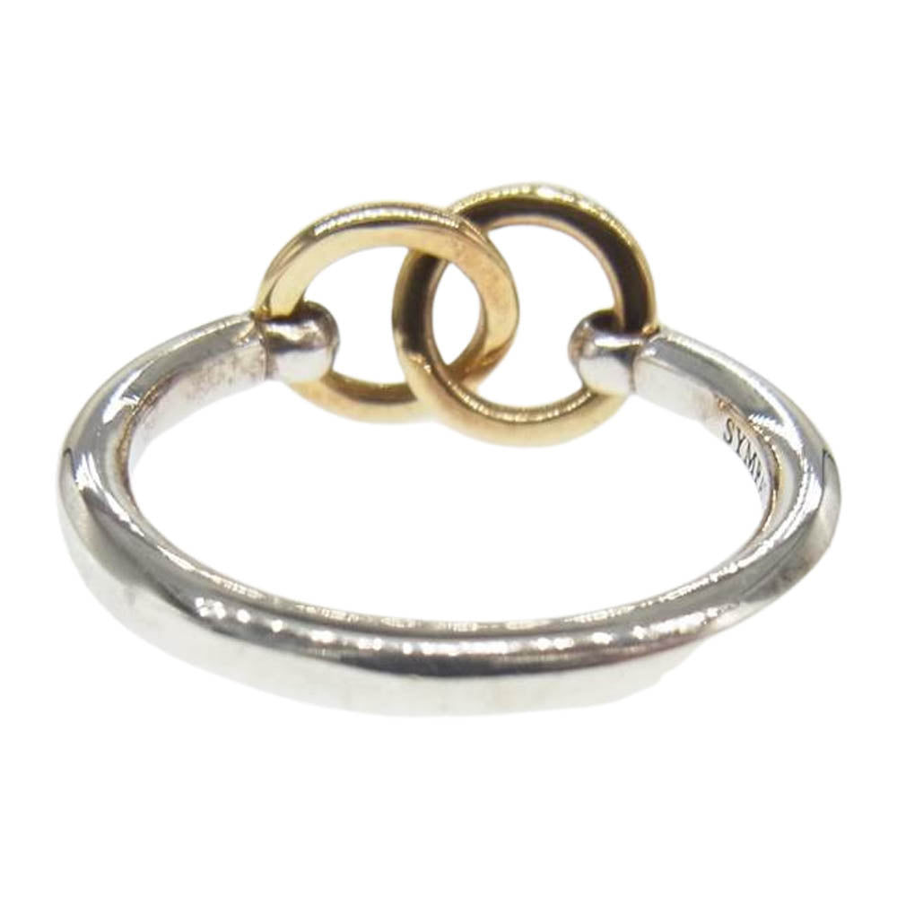 シンパシーオブソウル R1811SY8L Unity Double Ring Silver × K18 Yellow Gold ユニティ ダブル リング シルバー系【中古】