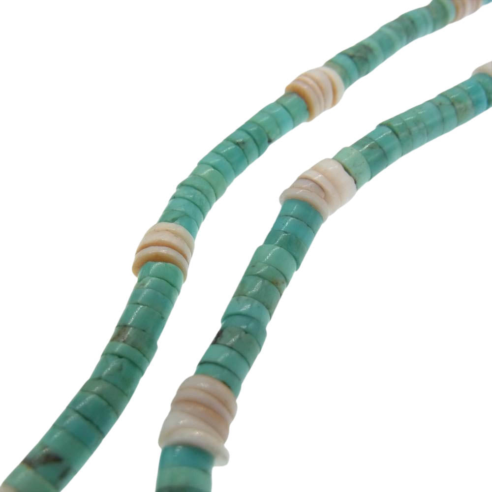 ラッキージョン ターコイズ ビーズ ネックレス【中古】