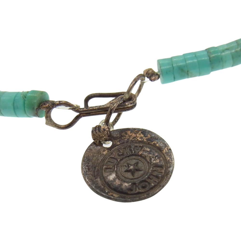 ラッキージョン ターコイズ ビーズ ネックレス【中古】